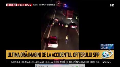 Imagini de la locul accidentului ofițerului SPP