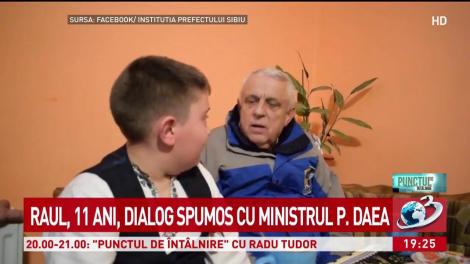 Copil de 11 ani, dialog spumos cu ministrul Petre Daea: Aţi spus &bdquo;pe suprafeţe &icirc;ntinse, dar nu foarte mari&rdquo;. Păi cum?
