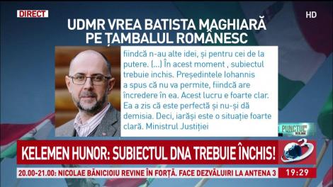 Kelemen Hunor: Subiectul DNA şi Laura Codruţa Kovesi trebuie &icirc;nchis!