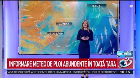 Avertisment de ultimă oră al meteorologilor. Urmează două zile cu ploi abundente &icirc;n toată țara