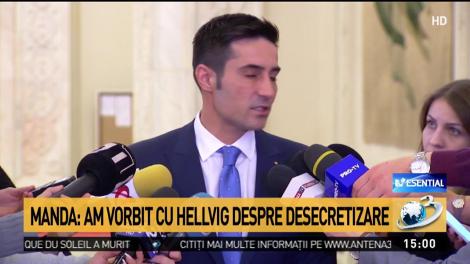 Claudiu Manda: Am vorbit cu Hellvig despre desecretizare