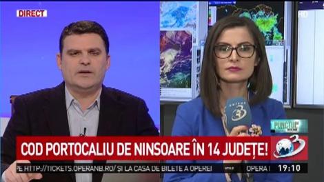 Avertismentul metorologilor! Cod portocaliu de ninsori in 14 județe