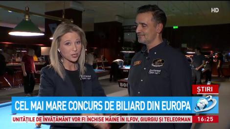 Bucureştiul găzduieşte cel mai prestigios turneu de biliard din Europa