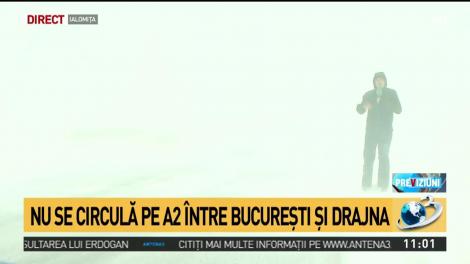 Autostrada București-Constanța a fost &icirc;nchisă din cauza vremii severe