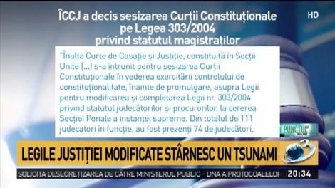 Legile modificate ale justiției st&acirc;rnescu un adevărat tsunami