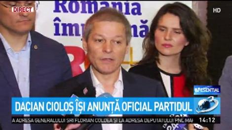 Dacian Cioloș a depus actele pentru înființarea partidului Mişcarea România Împreună