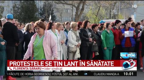 Protestele se țin lanț &icirc;n Sănătate. Medicii și asistenții au ieșit &icirc;n stradă