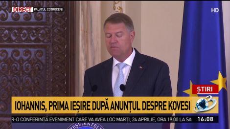 Klaus Iohannis, primul discurs după anunțul despre Kovesi