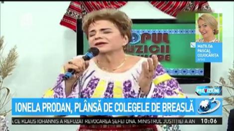 Ionela Prodan va fi depusă la Capela Bellu