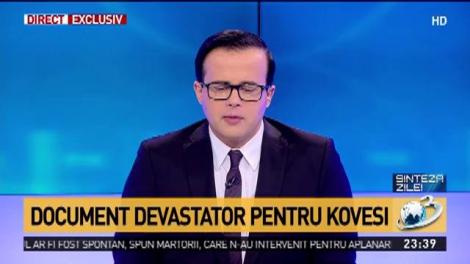 Document devastator pentru Kovesi