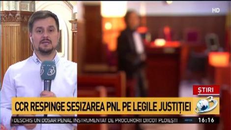 CCR respinge sesizările PNL pe Legile Justiției
