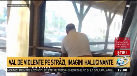 Imagini halucinante! Bătaie s&acirc;ngeroasă pe o stradă din Arad