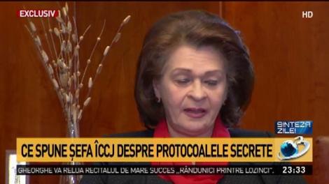 Ce spune șefa &Icirc;naltei Curți de Casație și Justiției despre protocoalele secrete