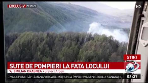 Incendiu puternic l&acirc;ngă Cetatea Poenari