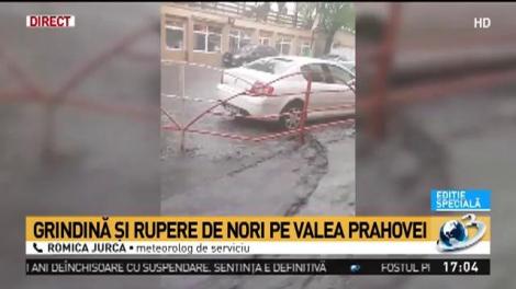 Vreme extremă pe Valea Prahovei! Grindina și ploile torențiale au făcut ravagii! 