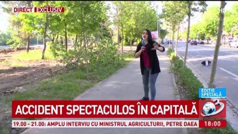 Accident spectaculos &icirc;n Capitală