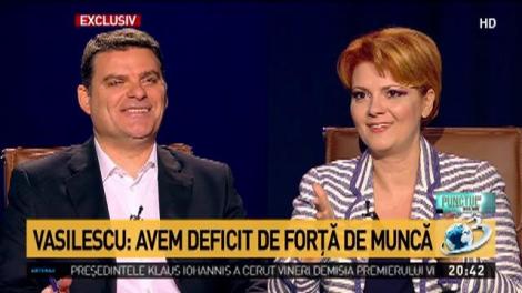 Lia Olguța Vasilescu: Avem peste 6,3 milioane de angajați. &Icirc;n Revisal nu sunt prinși bugetarii, polițiștii, militarii