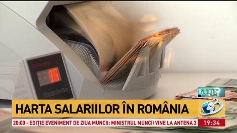 Harta salariilor din Rom&acirc;nia. Care sunt cele mai sărace regiuni