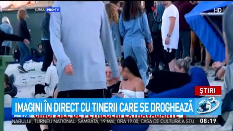 Imagini &icirc;n direct cu tinerii care se droghează