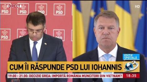 Cum &icirc;i răspunde PSD lui Iohannis