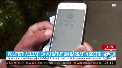 Polițiști acuzați că au bătut un bărbat &icirc;n secție