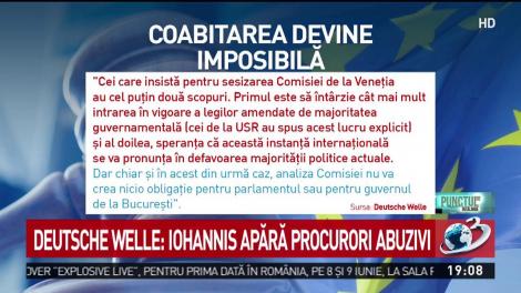 Deutsche Welle: Iohannis apără procurorii abuzivi