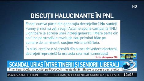 Scandal uriaș între tinerii și seniorii liberal