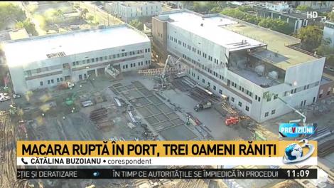 Grav accident &icirc;n Portul Constanța. Brațul unei macarale s-a prăbușit