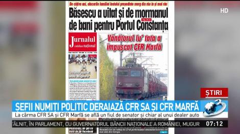 Șefii numiți politic deraiază CFR SA și CFR Marfă