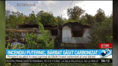 Incendiu puternic, bărbat carbonizat
