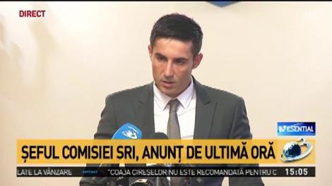 Șeful Comisiei SRI, anunț de ultimă oră