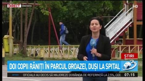 Un gard metalic a căzut peste doi copii &icirc;ntr-un parc din Constanța