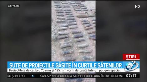 Sute de proiectile găsite &icirc;n curțile sătenilor