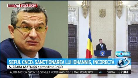 Exclusiv! Șeful CNCD: Sancționarea lui Iohannis, incorectă