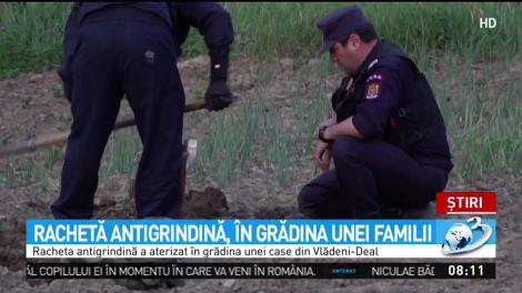 Rachetă antigrindină, &icirc;n grădina unei familii