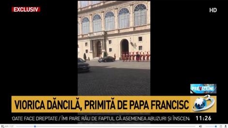 Imagini &icirc;n exclusivitate de la Vatican. Viorica Dăncilă, primită de Papa Francisc
