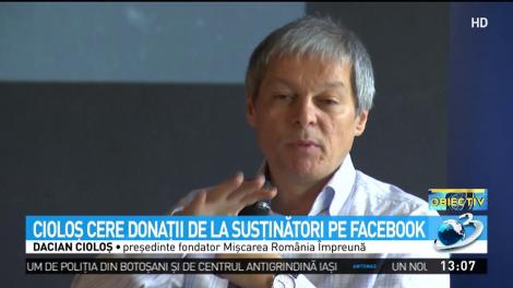 Cioloș cere donații de la susținătorii pe Facebook