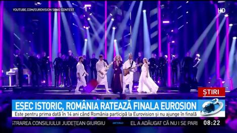 Eșec istoric, Rom&acirc;nia ratează finala Eurovision