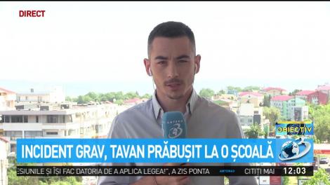 Tavanul unei școli din județul Alba s-a prăbușit ca la cutremur