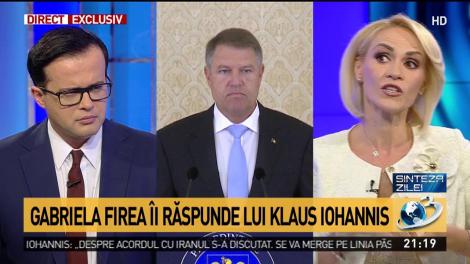 Gabriela Firea îi răspunde președintelui Klaus Iohannis