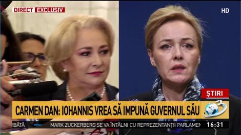 Carmen Dan: Iohannis vrea să impună Guvernul său