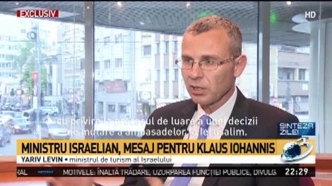 Interviu exploziv cu ministrul Turismului din Israel. Mesajul dur transmis de &icirc;naltul oficial președintelui Klaus Iohannis