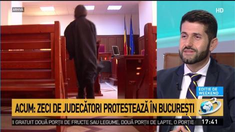 Zeci de judecători, protest în București