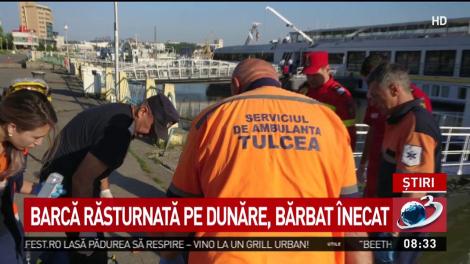 Un bărbat a murit &icirc;necat &icirc;n Dunăre, după ce s-a răsturnat cu barca