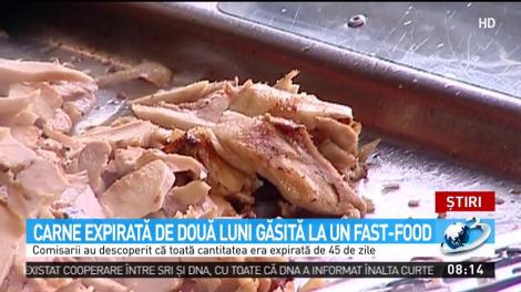 Carne stricată de o lună şi jumătate la o shaormerie din Cluj