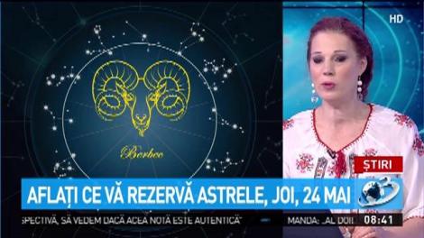 Horoscopul ZILEI de 24 mai cu astrologul Camelia Pătrășcanu: "Sunt tensiuni în familie pentru Raci"