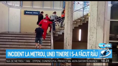 Incident la metrou, unei tinere i s-a făcut rău