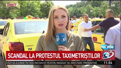 Scandal la protestul taximetriştilor