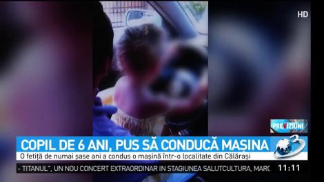 Copil de 6 ani, pus să conducă maşina