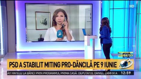 PSD a stabilit mitingul pro-Guvern pe 9 iunie